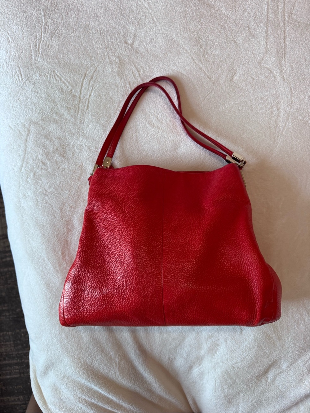 Coach Red Leather Shoulder Bag